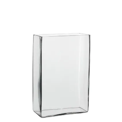 Mica Decorations Vaas Britt rechthoekig gerecycled glas transparant - L 20 x B 10 x H 30 cm