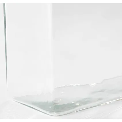 Mica Decorations Vaas Britt rechthoekig gerecycled glas transparant - L 20 x B 10 x H 30 cm 3