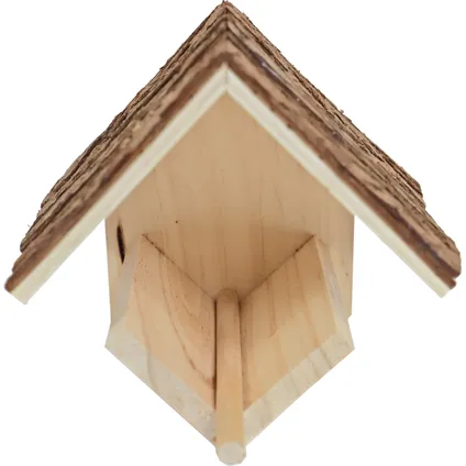 Boon Voederhuisje - hout - dak van boomschors - 16 cm 2