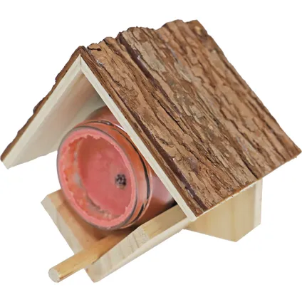Boon Voederhuisje - hout - dak van boomschors - 16 cm 3