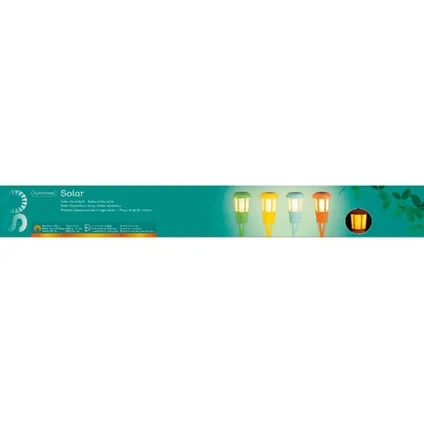 Lumineo Tuinfakkel - solar - groen - 61 cm 3