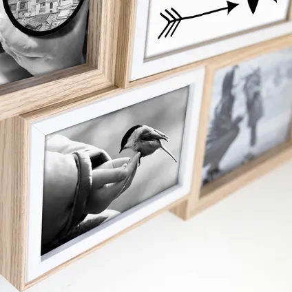 Zep Fotolijst - houten frame - naturel en wit - 48 x 48 x 3 cm 2