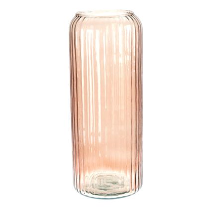 Excellent Houseware Vaas - roze - glas - B15 x H37 cm
