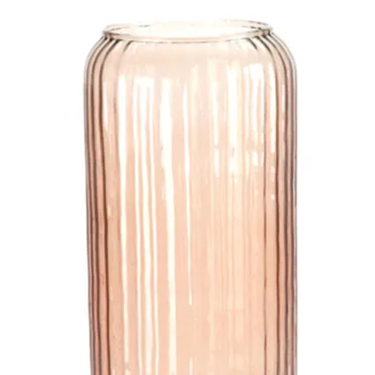 Excellent Houseware Vaas - roze - glas - B15 x H37 cm 2