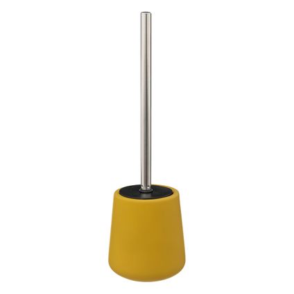 5Five toiletborstel - met houder - zandsteen - geel - rond - 39 cm