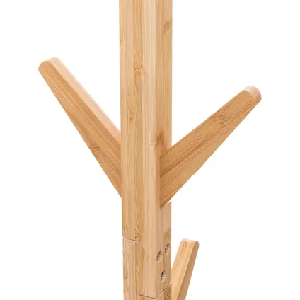 5Five kapstok - beige - bamboe - 8 haaks - 60 x 60 x 178 cm 2