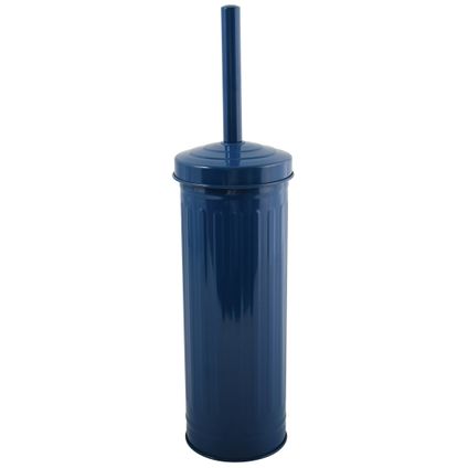 MSV Industrial Toilet/wc-borstel houder - metaal - marine blauw - 38cm