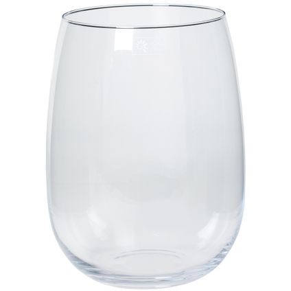 Vaas Julia - wijd uitlopende hals - transparant glas - 40 cm