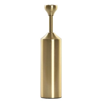 Items Kandelaar - goudkleurig - kaarshouder - metaal - 22 cm