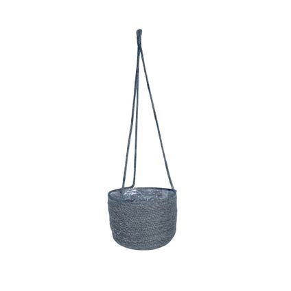 Ter Steege Plantenpot - hangend - grijs - zeegras - 17 x 14 cm