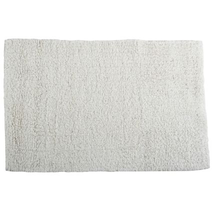 MSV Badkamerkleedje/badmat vloer - ivoor wit - 45 x 70 cm