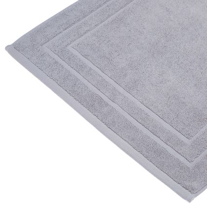 Atmosphera Badkamerkleed/badmat voor vloer - 50 x 70 cm - Zilvergrijs