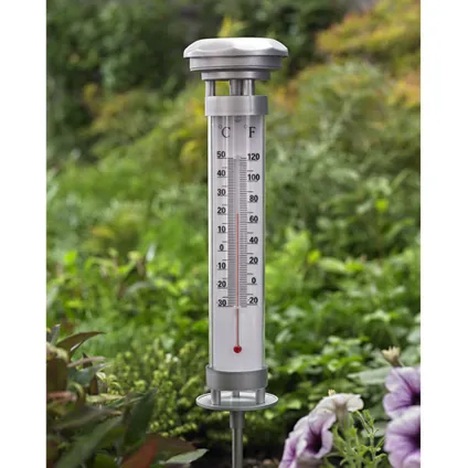 Grundig Buitenthermometer - met solar verlichting - 57 cm 2