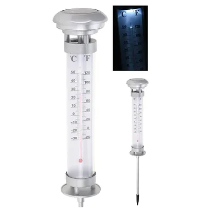 Grundig Buitenthermometer - met solar verlichting - 57 cm 3