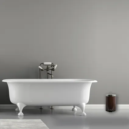 MSV badkamer/toilet pedaalemmer - donkerbruin - 3 liter - 17 x 25 cm 6