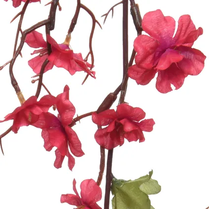 Everlands Kunstbloem/bloesem takken slinger - fuchsia roze - 187 cm 2