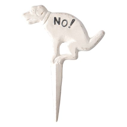Esschert Design Hondenbordje - niet poepen - gietijzer - 33 cm