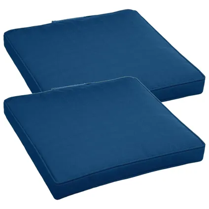 Hesperide Stoelkussens - binnen/ buiten stoelen - blauw - 40 x 4 cm 5