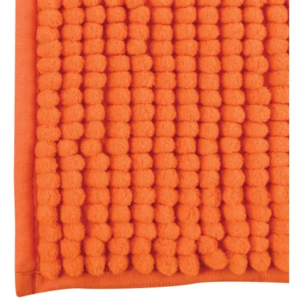 MSV Badkamerkleed/badmat voor op de vloer - oranje - 60 x 90 cm 2
