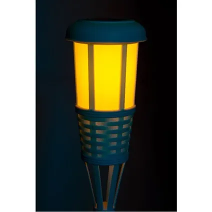 Lumineo Tuinfakkel - solar - lichtblauw - 61 cm 2