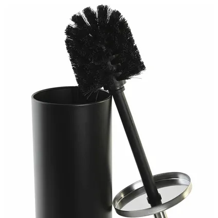 Items Toiletborstel - klassiek - polystone - zwart - 39 x 10 cm 2