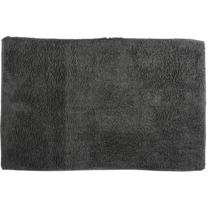 MSV Badkamerkleedje/badmat voor op de vloer - antraciet - 45 x 70 cm