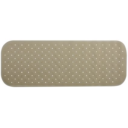 MSV Douche/bad anti-slip mat badkamer - rubber - beige - 36 x 97 cm