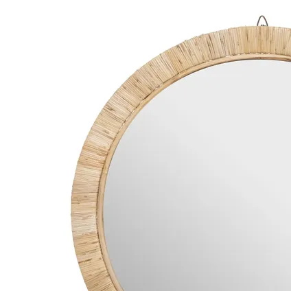 Atmosphera Wandspiegel - rond - D60 cm - rotan - beige - spiegel 2