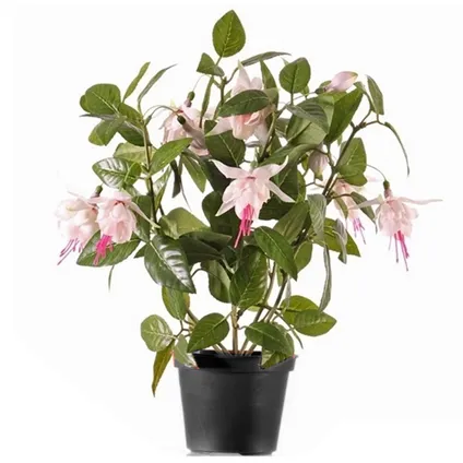 Bellatio flowers & plants Kunstplant - fuchsia - roze - 30 cm