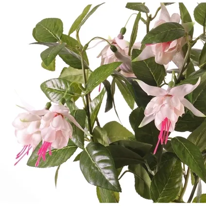 Bellatio flowers & plants Kunstplant - fuchsia - roze - 30 cm 2