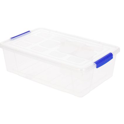 PlasticForte Opbergbox - incl. deksel - 2 l - 16,5 x 25,5 x 7,5 cm