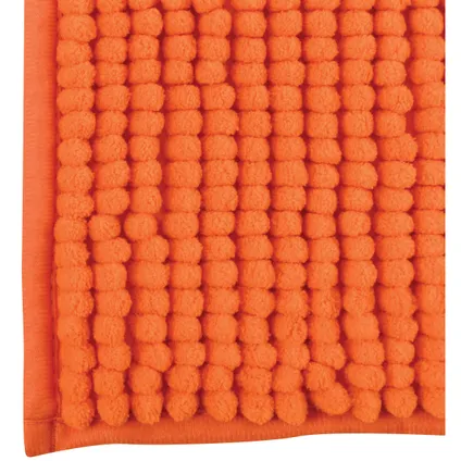 MSV Badkamerkleed/badmat voor op de vloer - oranje - 40 x 60 cm 2
