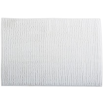 MSV Badkamerkleed/badmat voor op de vloer - ivoor wit - 60 x 90 cm