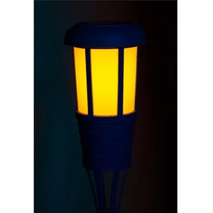 Lumineo Tuinfakkel - solar - blauw - 61 cm 2