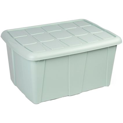 Plasticforte Opbergbox met deksel - Mintgroen - 60L - kunststof