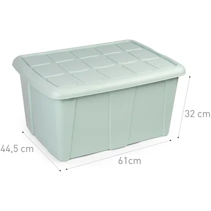 Plasticforte Opbergbox met deksel - Mintgroen - 60L - kunststof 2