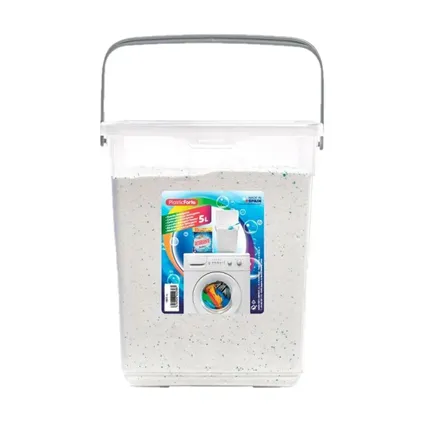Forte Plastics Opbergbox - kunststof - met deksel - transparant - 5 L 2