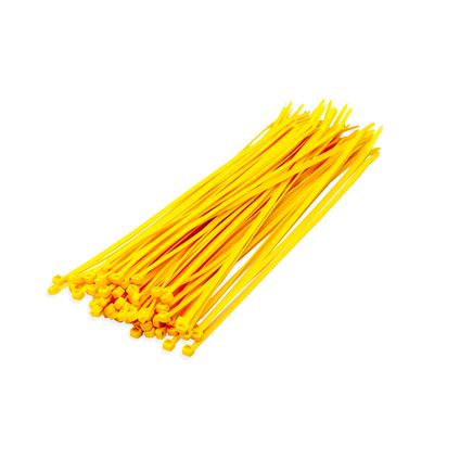 Tiewraps-kabelbinders - 100 stuks - geel - 20 cm