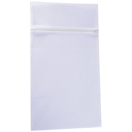 MSV Waszak voor kwetsbare kleding wasgoed/waszak - wit - 45 x 25 cm