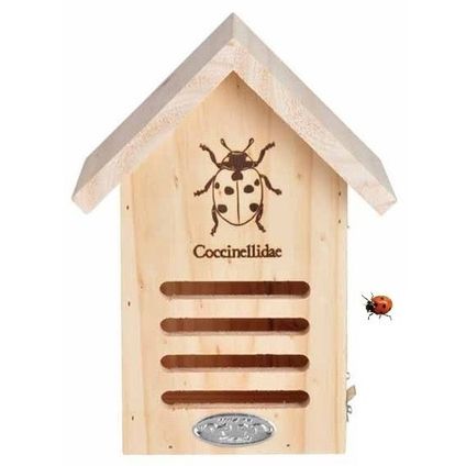 Insectenhotel - voor lievenheersbeestjes - vurenhout - 23 cm