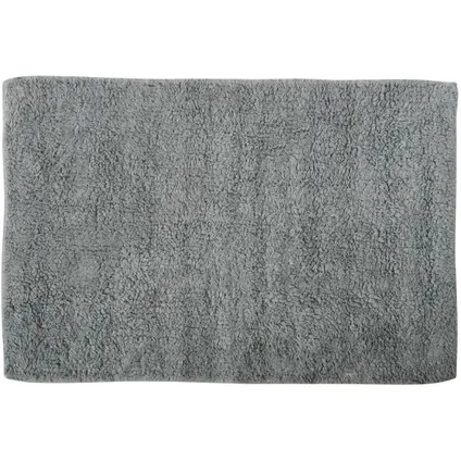 MSV Badkamerkleedje/badmat voor op de vloer - grijs - 45 x 70 cm