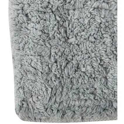 MSV Badkamerkleedje/badmat voor op de vloer - grijs - 45 x 70 cm 2