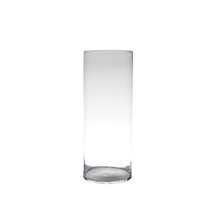 Transparante home-basics cylinder vaas/vazen van glas 50 x 19 cm