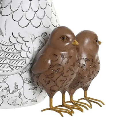 Items Home decoratie dieren/vogel beeldje - Kip met kuikens - 25 x 22 cm 3