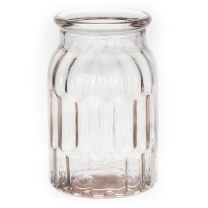 Bellatio Design Vaas - helder transparant glas - D12 x H18 cm