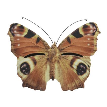 Decoris Insectenhotel - vlinderhuis - bruin/ oranje - 20 cm