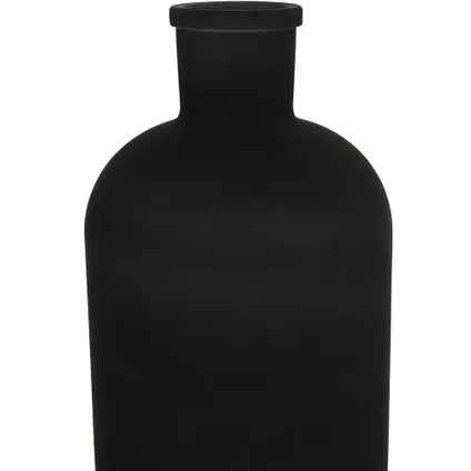 Countryfield Vaas - mat zwart - glas - apotheker fles - D14 x H27 cm 2