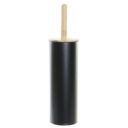 Items Toiletborstel met houder - zwart metaal - 38 cm - wc borstels