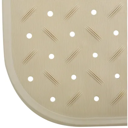 MSV Douche/bad anti-slip mat badkamer - rubber - beige - 36 x 65 cm 2