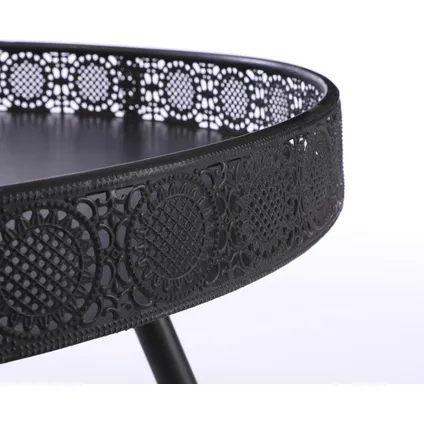 Mica Decorations ronde tafel zwart maat in cm: 45,5 x 70 - Zwart 3